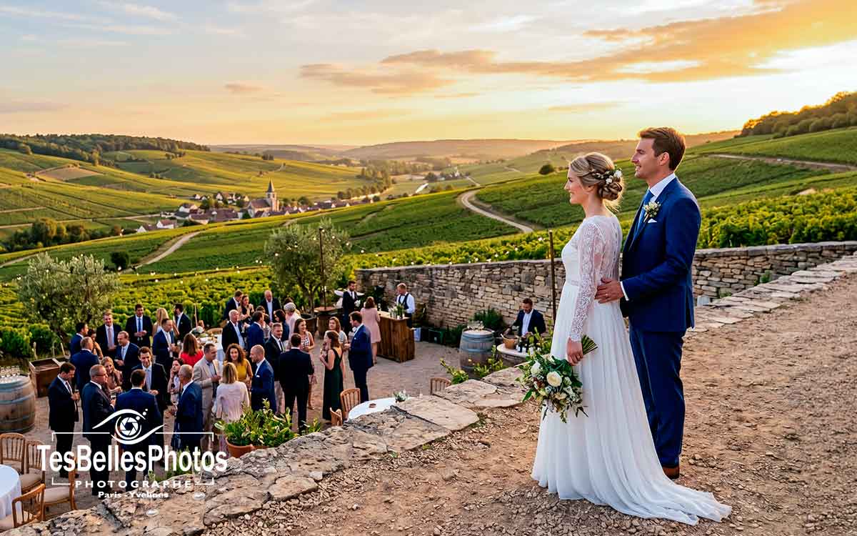 Photographe mariage à Reims – reportage naturel de la réception au cœur des vignes de champagne